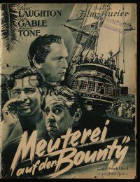 7s096 MUTINY ON THE BOUNTY German program '36 Clark Gable, Charles Laughton, Movita, different!