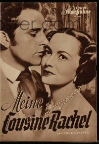 7s489 MY COUSIN RACHEL German program '53 pretty Olivia de Havilland & Richard Burton, different!