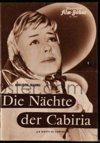 7s498 NIGHTS OF CABIRIA German program '57 Federico Fellini's La Notti di Cabiria, different!