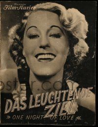 7s097 ONE NIGHT OF LOVE German program '35 many images of pretty singer Grace Moore!