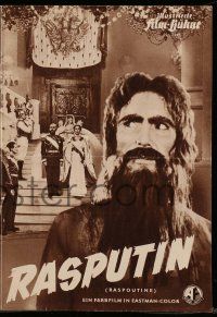 7s544 RASPUTIN German program '54 many great images of Pierre Brasseur as The Mad Monk!