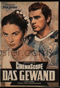 7s554 ROBE German program '53 Richard Burton & Jean Simmons in the greatest story of love & faith!