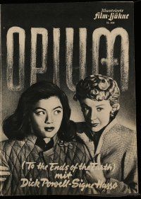 7s646 TO THE ENDS OF THE EARTH German program '49 Dick Powell & Signe Hasso, Opium, different!