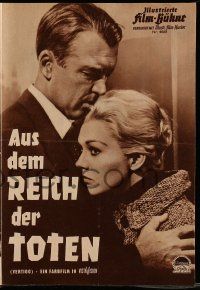 7s663 VERTIGO Film Buhne German program '59 Alfred Hitchcock, different images of Stewart & Novak!