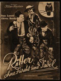 7s124 WAY OUT WEST German program '37 different images of Stan Laurel & Oliver Hardy, Neudamm art!