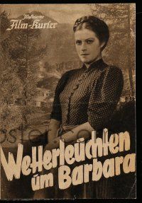 7s193 WETTERLEUCHTEN UM BARBARA German program '41 Sybille Schmitz, Attila Horbiger, forbidden!
