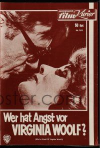 7s671 WHO'S AFRAID OF VIRGINIA WOOLF German program '66 Elizabeth Taylor, Richard Burton, Nichols!