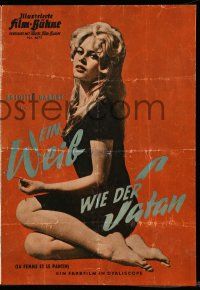 7s675 WOMAN LIKE SATAN German program '59 La Femme et le Pantin, sexy Brigitte Bardot, different!