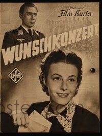 7s194 WUNSCHKONZERT German program '40 Werner, Raddatz, directed by Eduard von Borsody, forbidden!