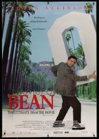 7t044 BEAN Aust 1sh '97 close-up of Rowan Atkinson as Mr. Bean in Hollywood!