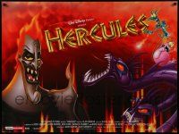 7t575 HERCULES DS British quad '97 Walt Disney Ancient Greece fantasy cartoon, villains!