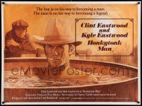 7t576 HONKYTONK MAN British quad '83 art of Clint Eastwood & his son Kyle Eastwood by Beauvais!