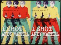 7t580 I SHOT ANDY WARHOL British quad '96 cool multiple images of Lili Taylor pointing gun!