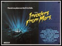 7t582 INVADERS FROM MARS British quad '86 art by Rider, there's no place on Earth to hide!