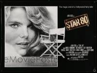 7t621 STAR 80 British quad '84 super close up of sexy Mariel Hemingway as Dorothy Stratten!