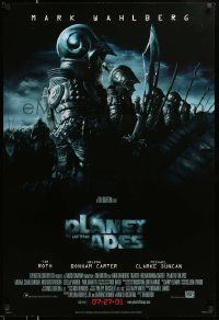 7t115 PLANET OF THE APES style D advance DS Canadian 1sh '01 Tim Burton, image of huge ape army!