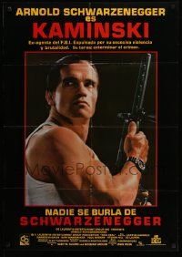 7t005 RAW DEAL Colombian poster '87 different image of tough guy Arnold Schwarzenegger!