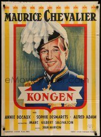 7t239 ROYAL AFFAIR Danish '50 Marc-Glibert Sauvajon's Le roi, great art of Maurice Chevalier!