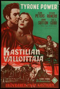 7t078 CAPTAIN FROM CASTILE Finnish '47 Tyrone Power, Jean Peters, Cesar Romero!