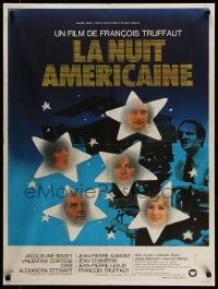 7t392 DAY FOR NIGHT French 24x32 '73 Francois Truffaut's La Nuit Americaine, Jacqueline Bisset!