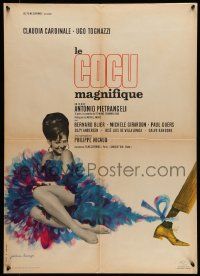 7t407 MAGNIFICENT CUCKOLD French 23x32 '65 sexy Claudia Cardinale in fabulous dress!