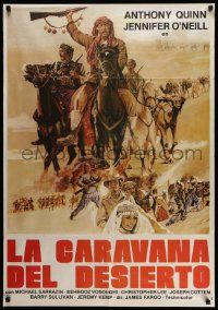 7t260 CARAVANS Italian 1sh '78 Anthony Quinn, Jennifer O'Neill, written by James A. Michener!