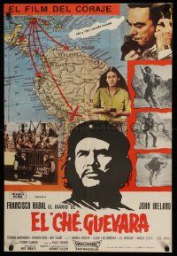 7t264 EL CHE GUEVARA export Spanish language Italian 22x33 '68 Francisco Rabal as El Che Guevara!