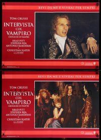 7t293 INTERVIEW WITH THE VAMPIRE set of 6 Italian 18x26 pbustas '94 images of fanged Tom Cruise!