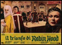 7t310 TRIUMPH OF ROBIN HOOD Italian 18x26 pbusta '64 Gia Scala, directed by Umberto Lenzi!