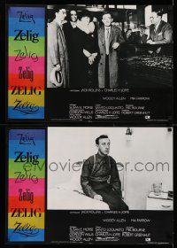 7t289 ZELIG set of 8 Italian 18x26 pbustas '83 wacky Woody Allen directed mockumentary, Mia Farrow