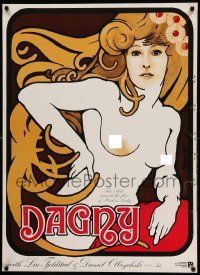 7t850 DAGNY export Polish 27x38 '77 Haakon Sandoy directed, topless woman by Jakub Erol!