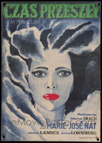 7t879 REPLAY Polish 27x38 '79 Michel Dranch, cool woman in clouds art by Maria Ihnatowicz!