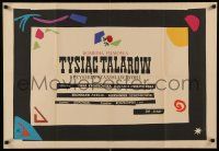7t811 ONE THOUSAND TALARS Polish 23x34 '60 Stanislaw Wohl's Tysiac talarow, H. Tomaszewski art!