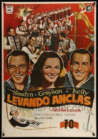 7t125 ANCHORS AWEIGH Spanish R69 art of sailors Frank Sinatra & Gene Kelly with Kathryn Grayson!