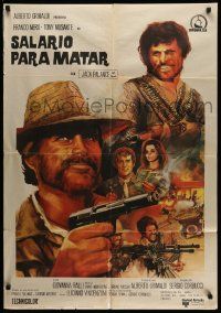 7t146 MERCENARY Spanish '70 Il Mercenario, cool art of gunslingers Jack Palance & Franco Nero!