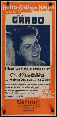 7t189 NINOTCHKA Swedish stolpe '40 different close-up image of Greta Garbo, Ernst Lubitsch!