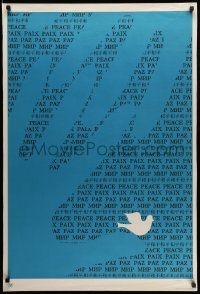 7t069 PEACE Swiss '70s great art and design of hands, dove & different languages by Jill Barber!