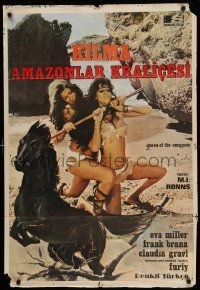 7t325 KILMA QUEEN OF THE AMAZONS Turkish '77 Kilma, Reina de las Amazonas, sexy fighting image!