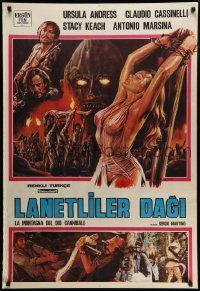 7t358 SLAVE OF THE CANNIBAL GOD Turkish '79 artwork of super sexy Ursula Andress in danger!