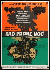 7t949 HURRY SUNDOWN Yugoslavian 19x27 '67 Otto Preminger, Caine, Fonda, cool David Weisman art!