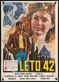 7t988 SUMMER OF '42 Yugoslavian 20x28 '71 Ciriello art of Gary Grimes & sexy Jennifer O'Neill!