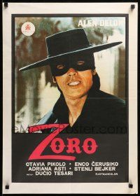 7t999 ZORRO Yugoslavian 20x28 '76 masked hero Alain Delon, all for fun and fun for all!