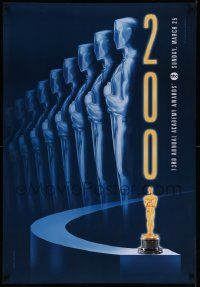 7w502 73RD ANNUAL ACADEMY AWARDS 1sh '01 cool Alex Swart design & image of many Oscars!
