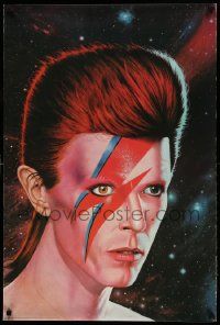 7w384 DAVID BOWIE 24x35 English commercial poster '83 art as Ziggy Stardust by David O'Connor!