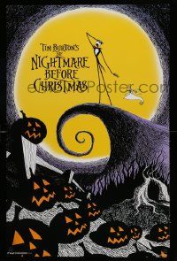 7w422 NIGHTMARE BEFORE CHRISTMAS 22x34 commercial poster '00 Tim Burton, Disney, Halloween!