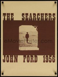 7w431 SEARCHERS 18x24 commercial poster '72 John Ford classic, different image of John Wayne!