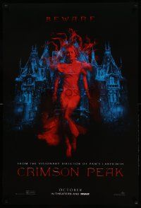 7w616 CRIMSON PEAK teaser DS 1sh '15 Guillermo del Toro horror, cool ghostly Mia Wasikowska