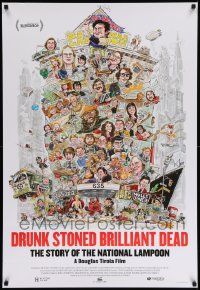 7w636 DRUNK STONED BRILLIANT DEAD 1sh '15 Belushi, Chase, vintage-style art by Rick Meyerowitz!