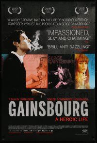 7w671 GAINSBOURG DS 1sh '11 biography of the great French singer!