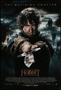 7w708 HOBBIT: THE BATTLE OF THE FIVE ARMIES int'l advance DS 1sh '14 Freeman as Bilbo Baggins!